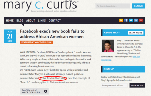 Facebook exec’s new book fails to address African American women   Mary C. Curtis
