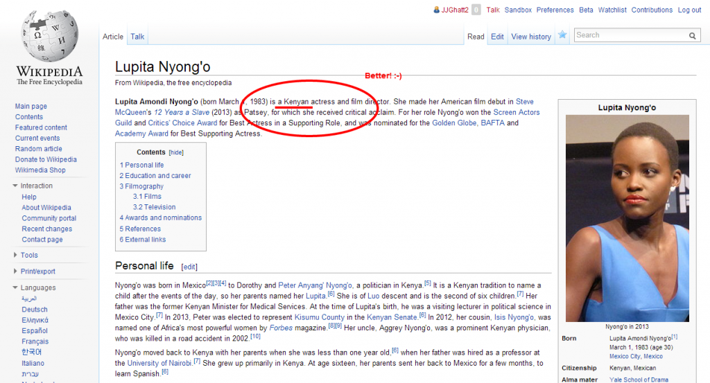 Lupita Nyong o   Wikipedia  the free encyclopedia2