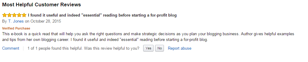 positive Amazon.com review