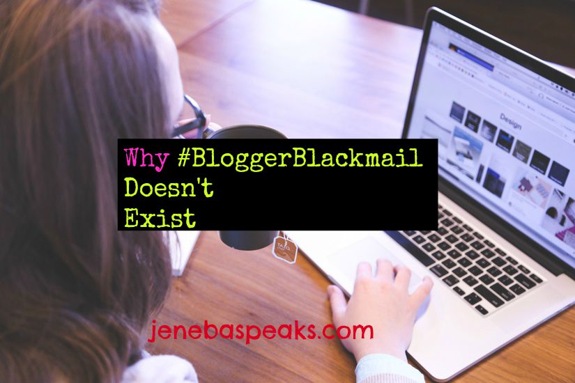 Why There is No Such a Thing as #BloggerBlackmail