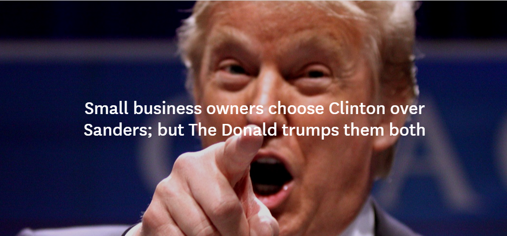 SURVEY: With Small Biz Owners Hillary Beats Bernie, but Donald Trumps Both