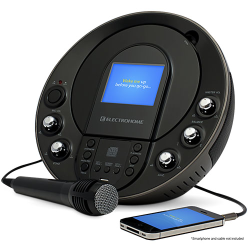 Electrohome Karaoke Machine Portable System with CD+G/MP3+G Player & Smartphone Input